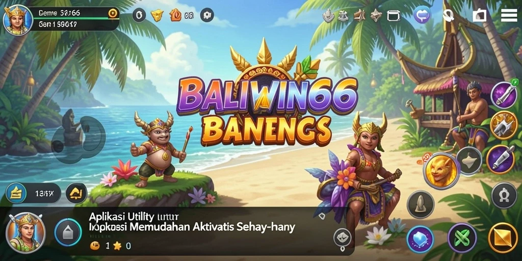 Tampilan utama BALIWIN66 yang mudah digunakan untuk semua kegiatan Utility.