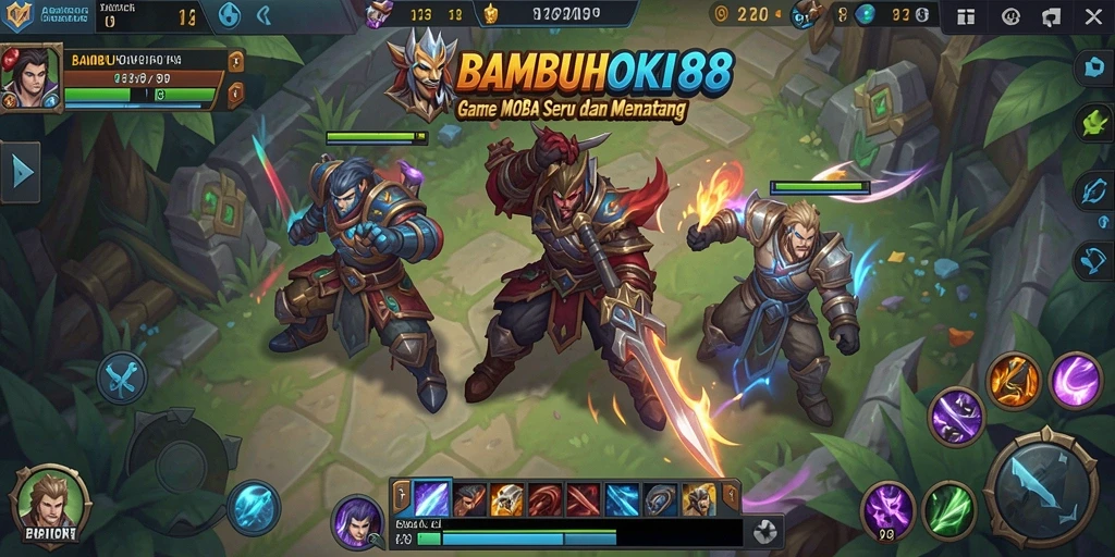 Tampilan gameplay yang dinamis dan menegangkan dalam BAMBUHOKI88.
