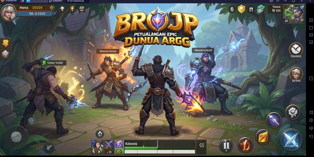 Tampilan menakjubkan dari gameplay ARPG BROJP yang penuh aksi.