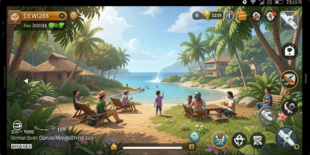 Tampilan gameplay DEWI288 yang menyenangkan dan interaktif.