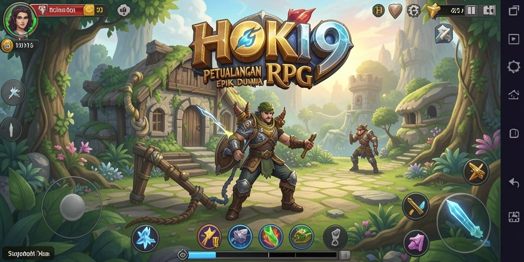Tampilan screenshot HOKI9 menampilkan pertempuran RPG yang mendebarkan.
