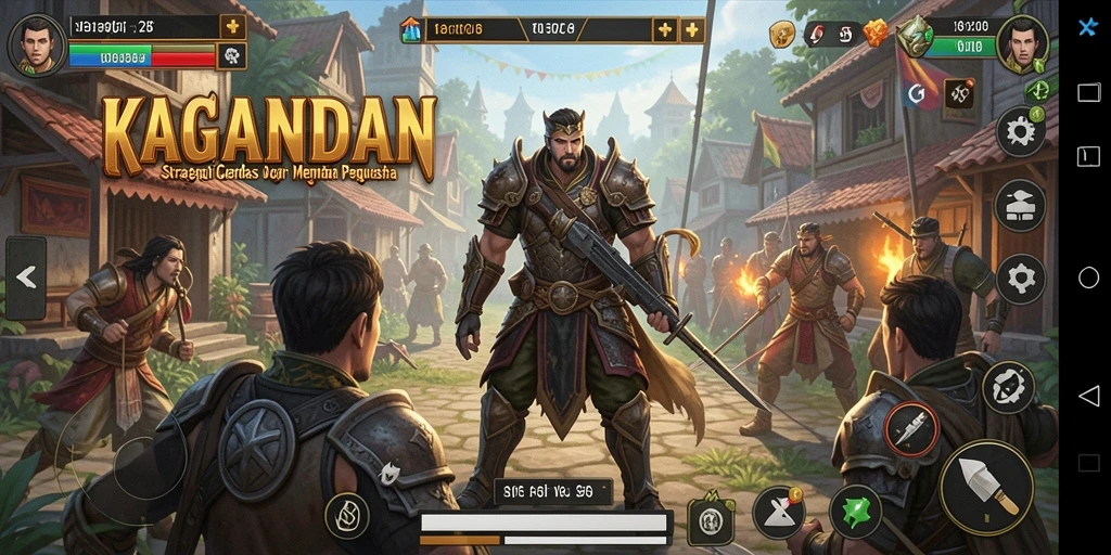 Tampilan gameplay KAGANDAN saat serangan strategis berlangsung.