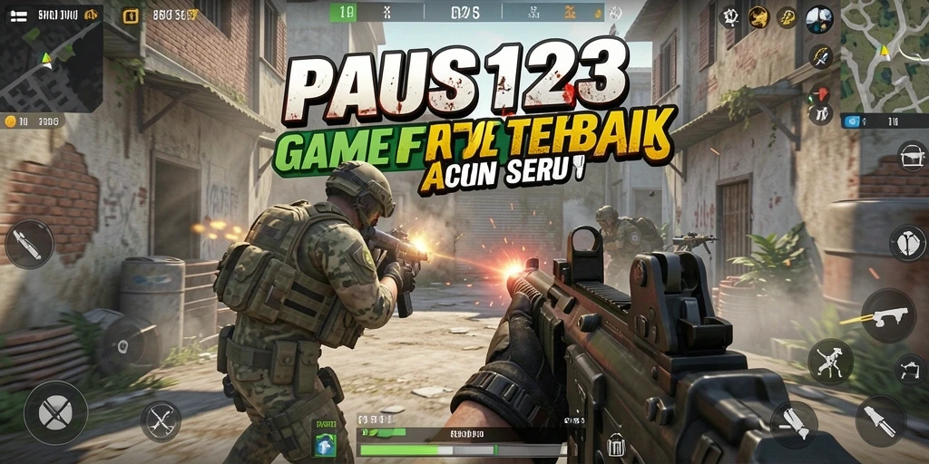 Tangkapan layar dari gameplay seru PAUS123 yang menampilkan aksi FPS.
