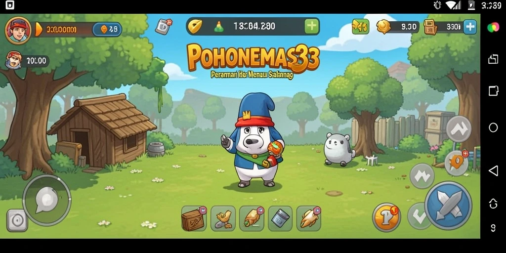 Tampilan gameplay POHONEMAS33 yang menarik dan menenangkan.
