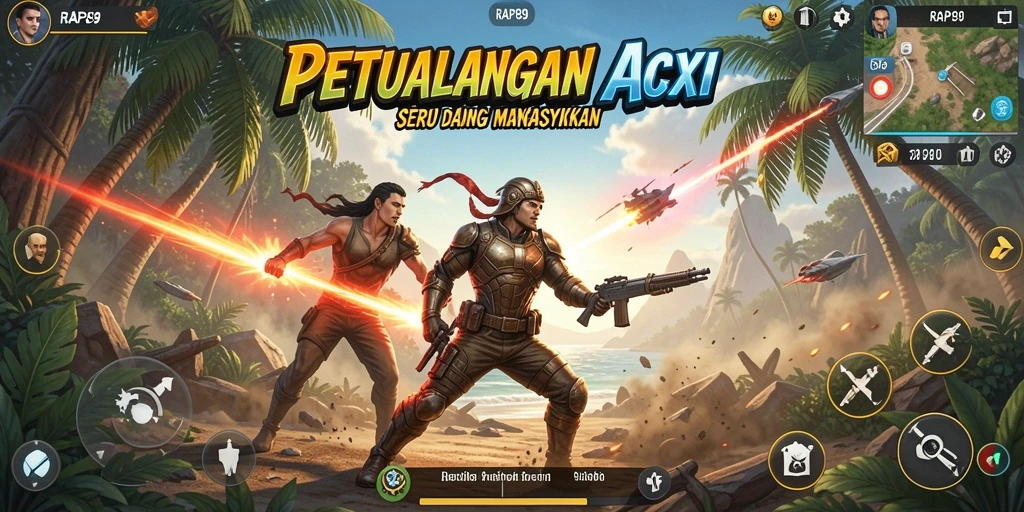 Tangkapan layar utama dari gameplay <strong>RAP89</strong> yang menunjukan aksi seru.