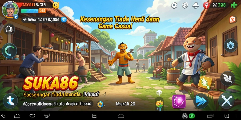 Tampilan aksi seru dan berwarna dari gameplay SUKA86.