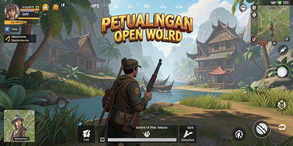 Screenshot gameplay SVIP3 menampilkan aksi eksplorasi Open World yang seru.